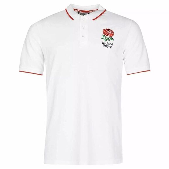 Official RFU England Rugby Core Embroidered Badge Polo Shirt Size L - Picture 1 of 10